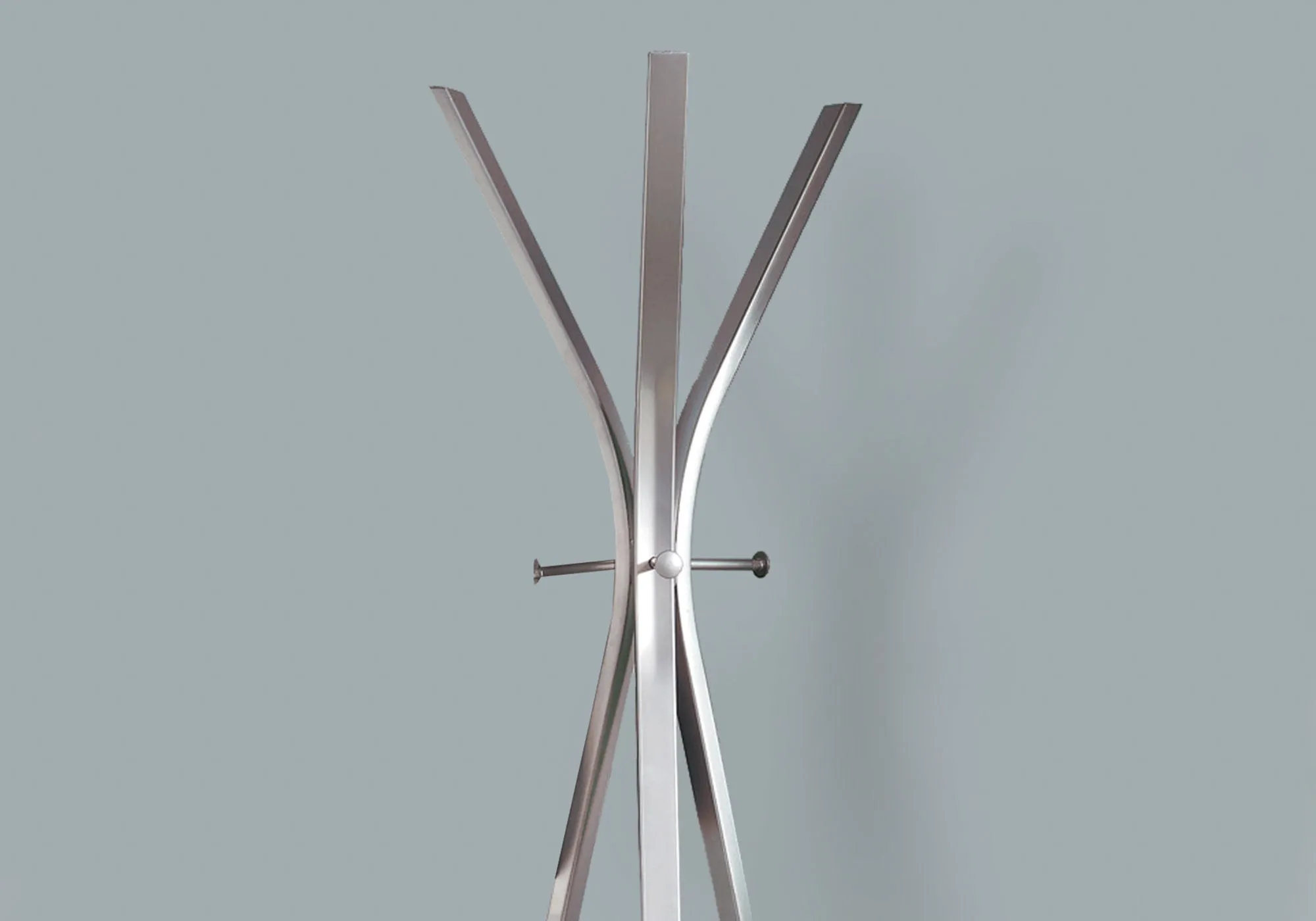 12" X 18" X 72" Silver  Metal  Coat Rack