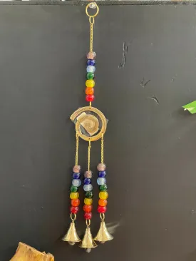 7 Chakra Spiral Brass Wind Chime 12"
