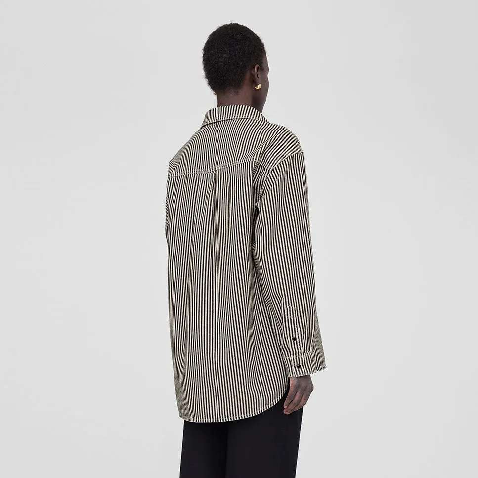ANINE BING Sloan Shirt | Railroad Stripe