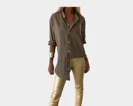 B. Sage Linen Long Sleeve Shirt - The St. Barts