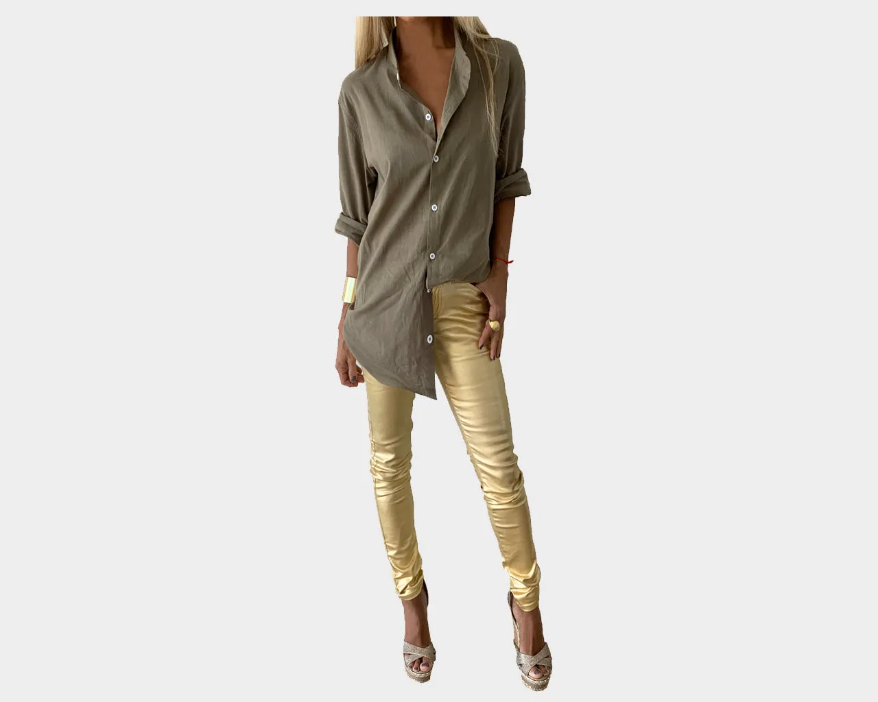 B. Sage Linen Long Sleeve Shirt - The St. Barts