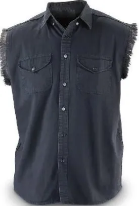 BIKER DENIM SHIRT BLACK