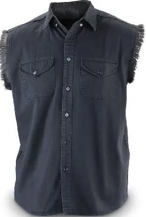 BIKER DENIM SHIRT BLACK