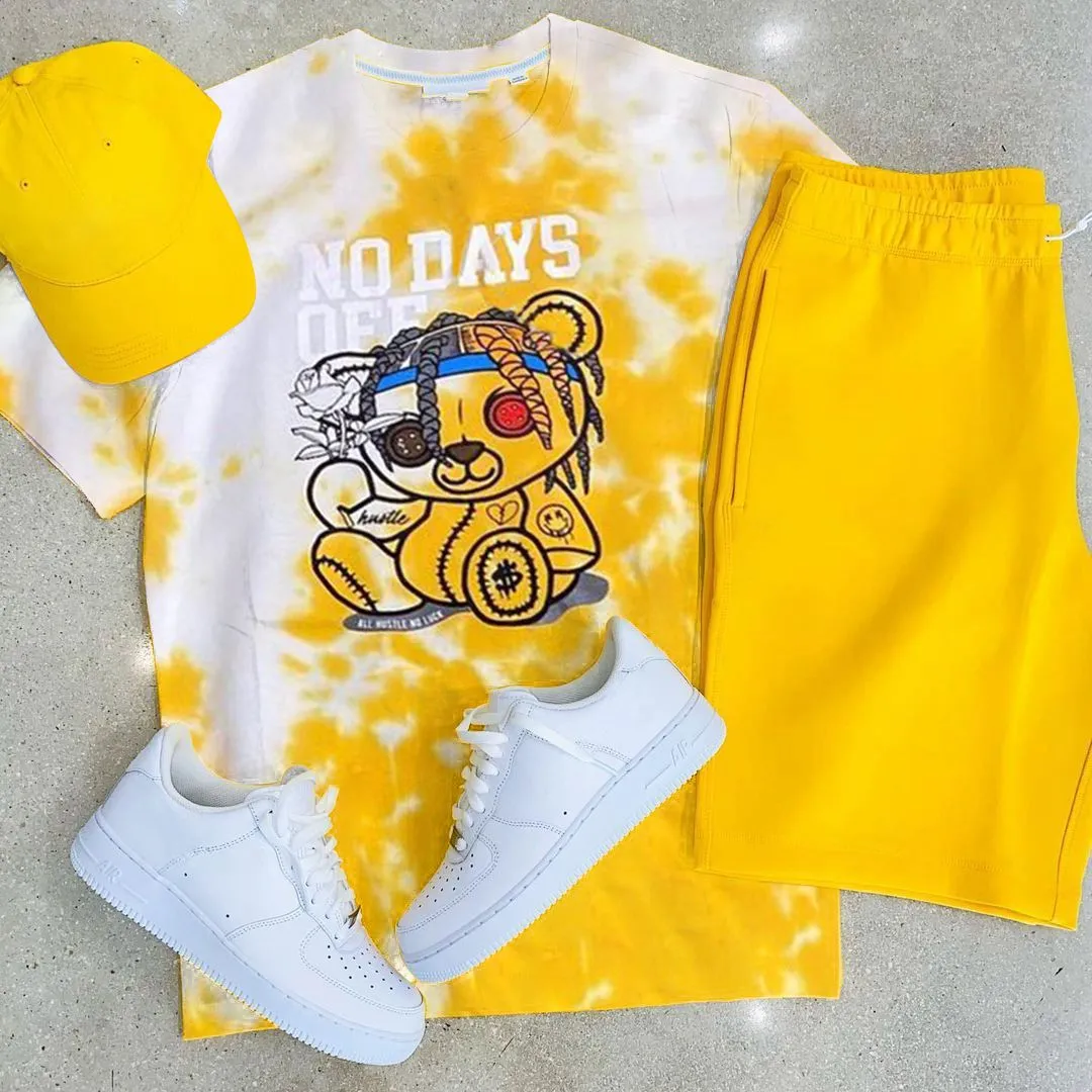 Casual printed shorts suit