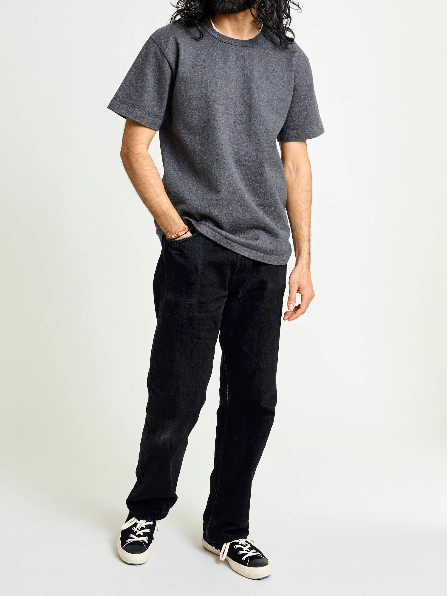 Double Heavyweight 12.1oz T-Shirt in Charcoal