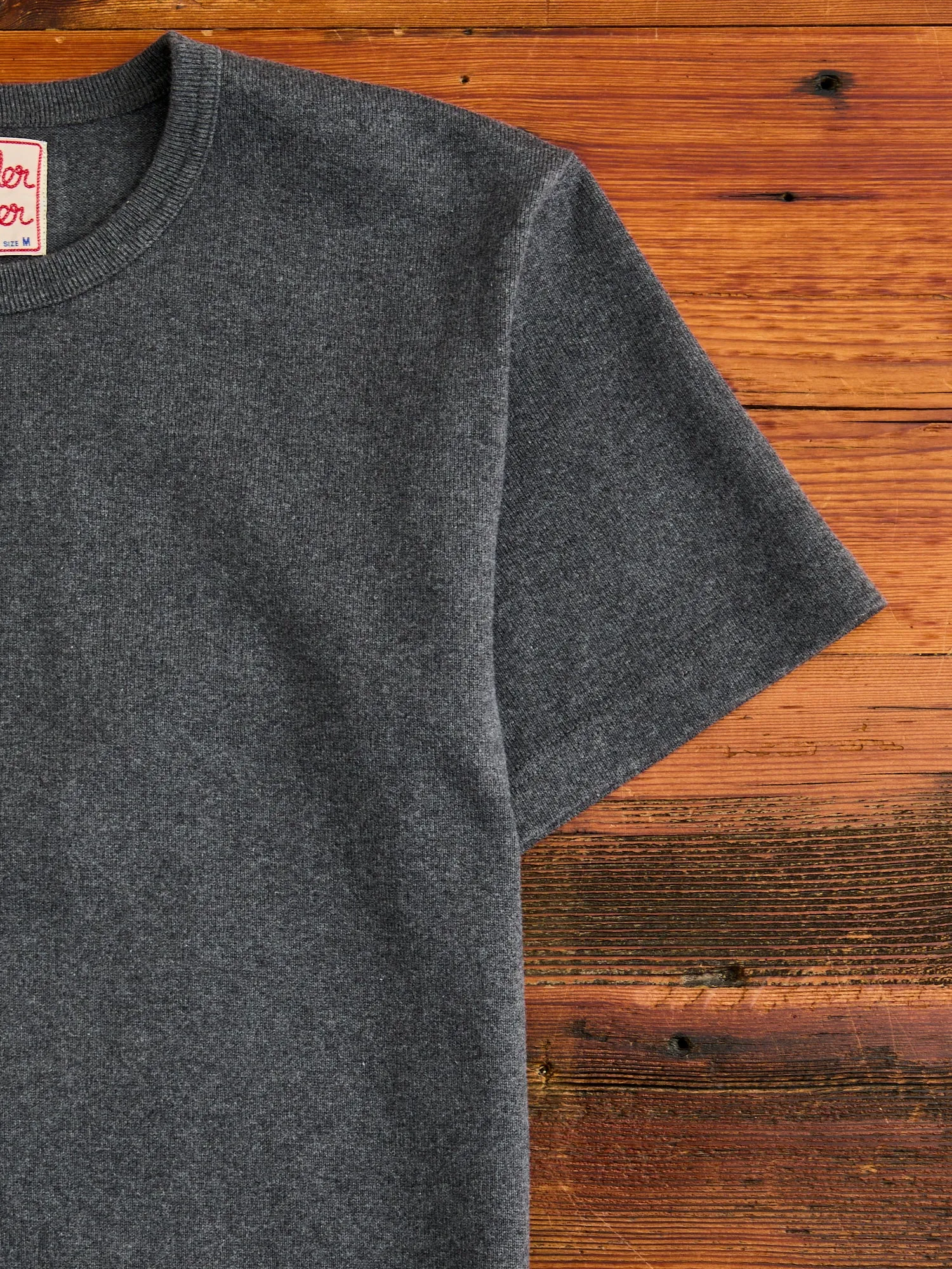Double Heavyweight 12.1oz T-Shirt in Charcoal