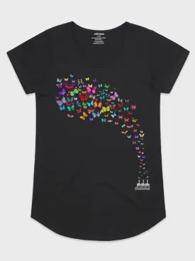Factory Butterflies T-Shirt in Black