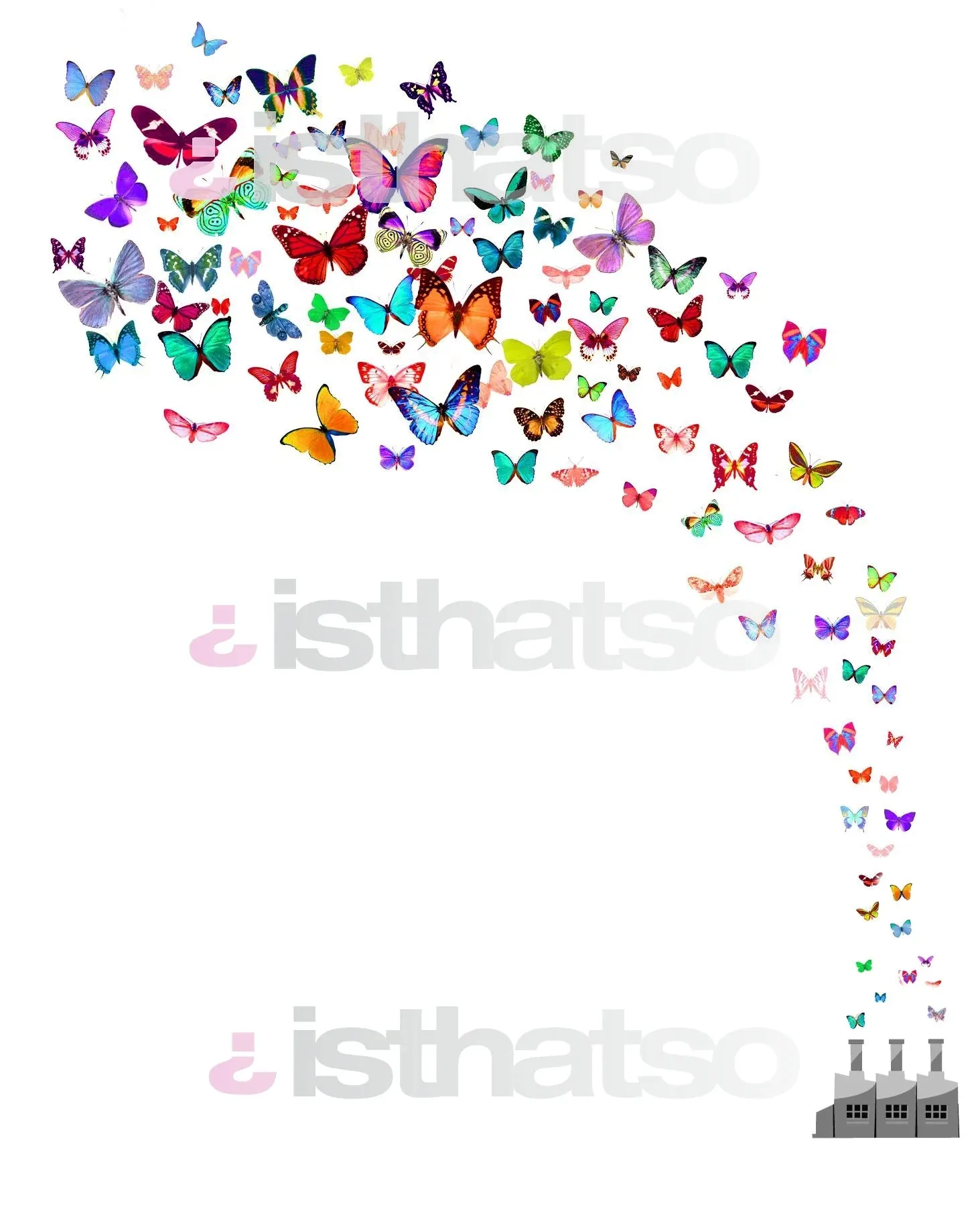 Factory Butterflies T-Shirt in Black