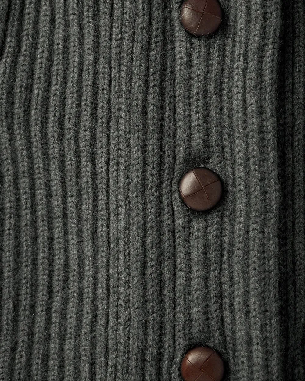 Grey Camel Hair Shawl Collar Cardigan