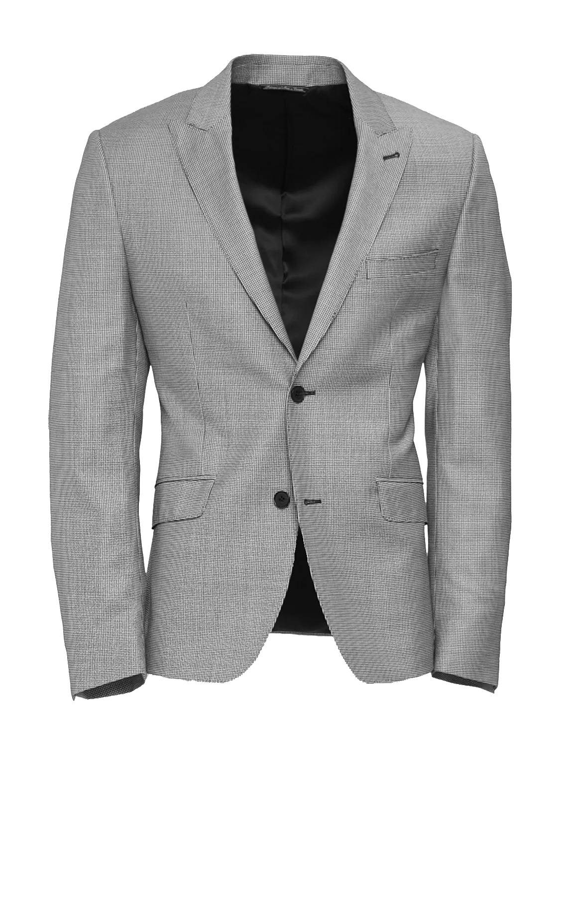 HOUNDSTOOTH FITTED 2-BUTTON SINGLE BREASTED WOOL SUIT JACK