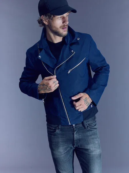 James Waxed Canvas Unisex Coat Navy by Vaute Couture