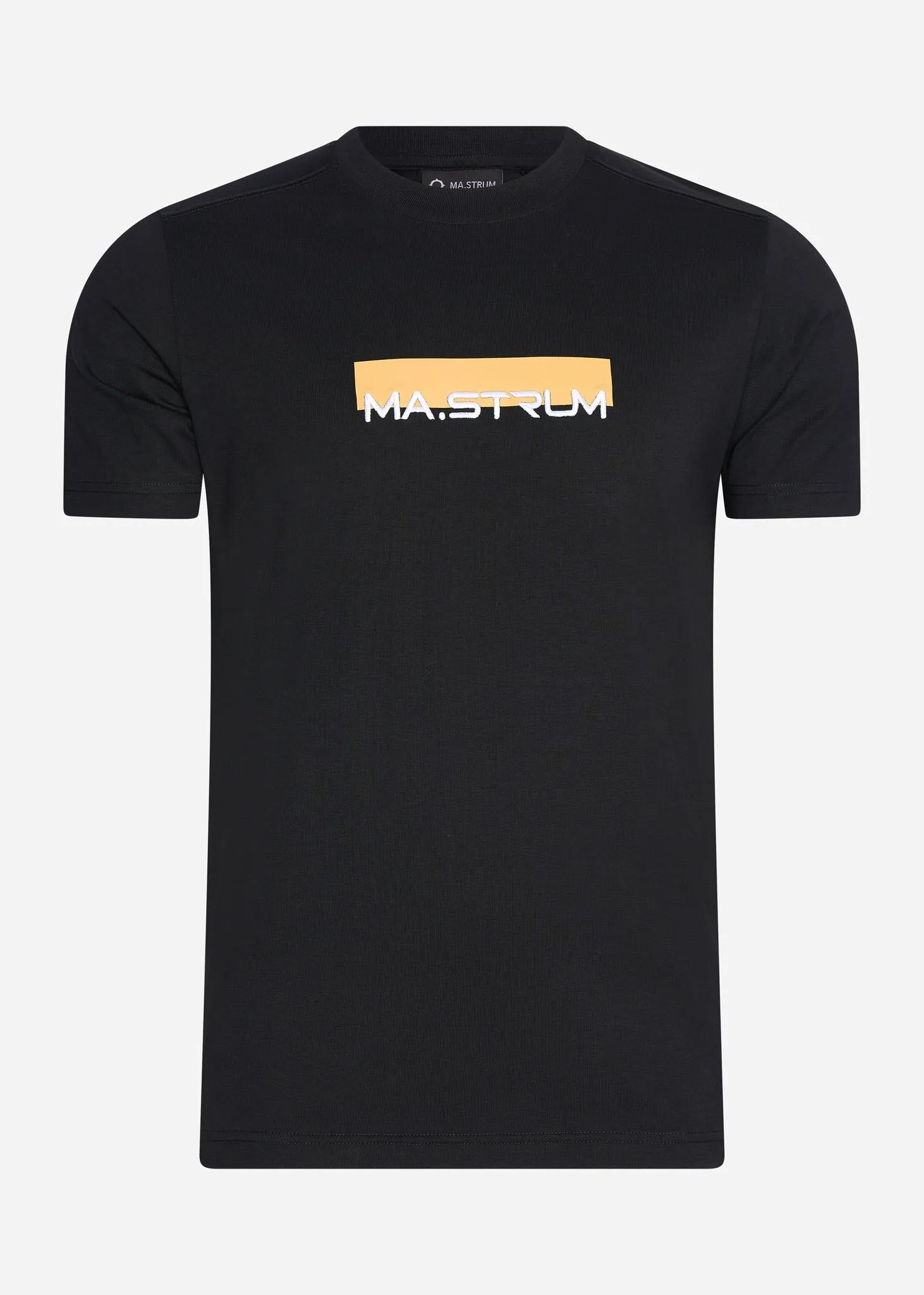 MA.Strum block print tee - jet black