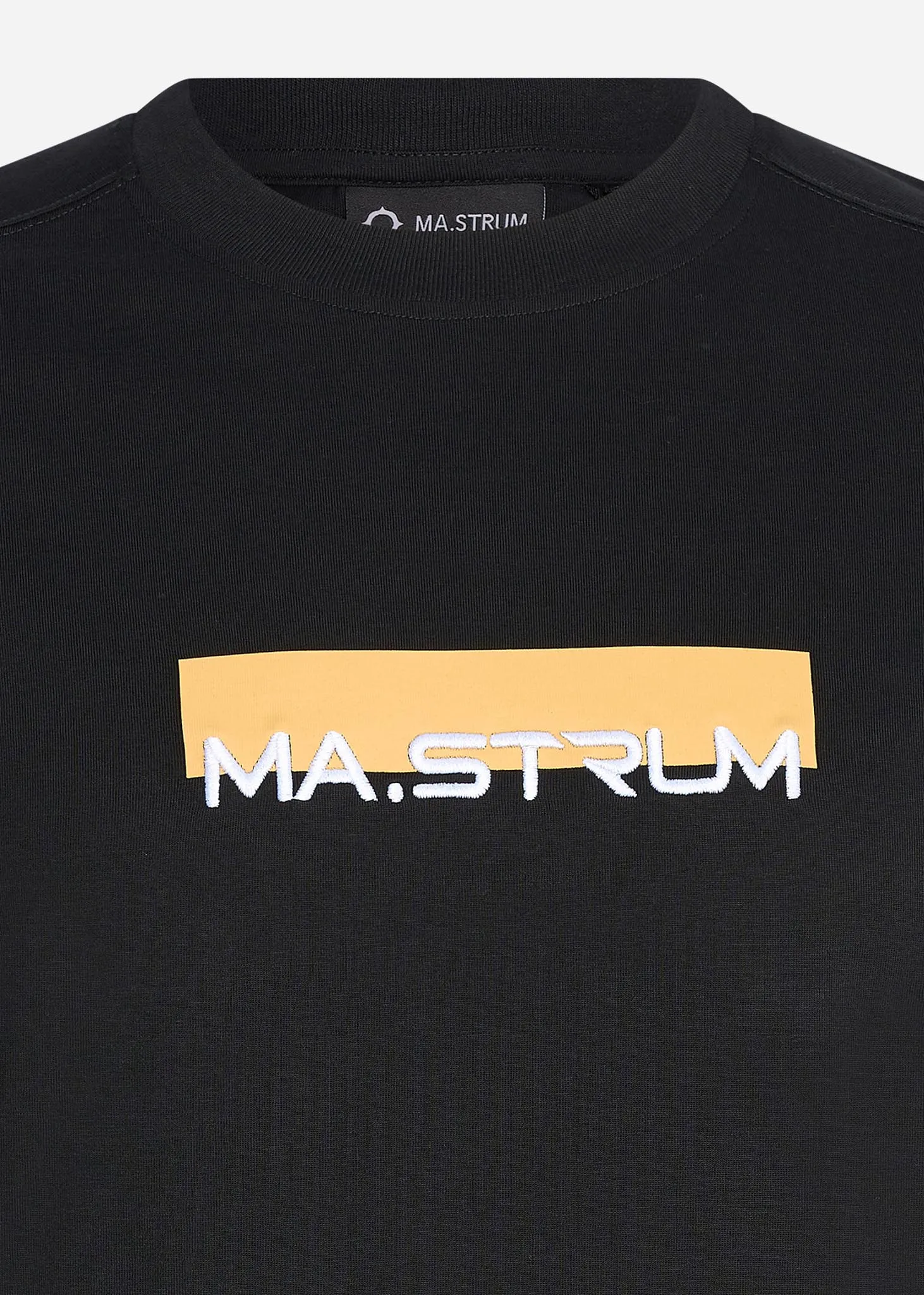MA.Strum block print tee - jet black