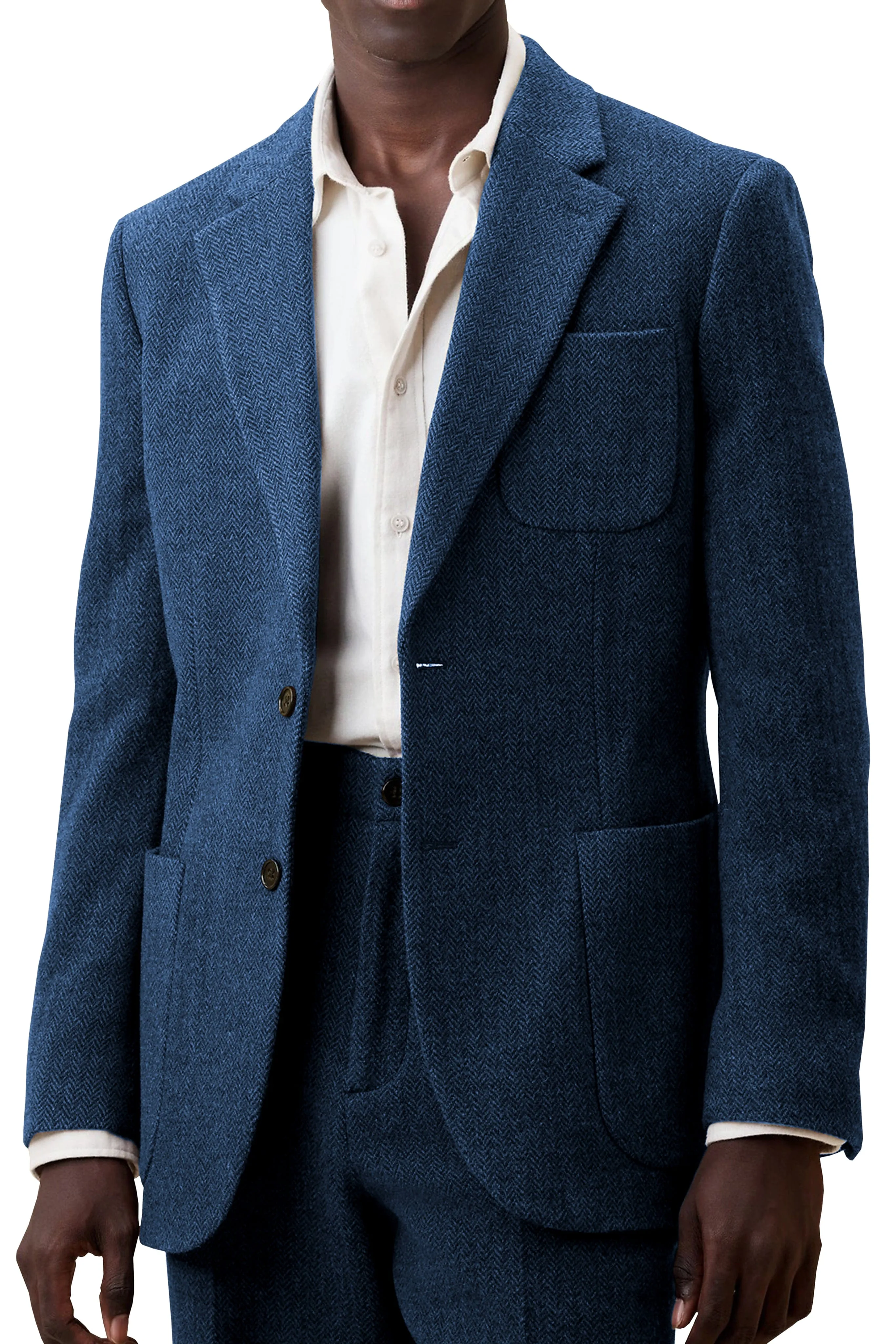 Men's Suit 2 Piece Peak Lape Jacket (Blazer Pants)