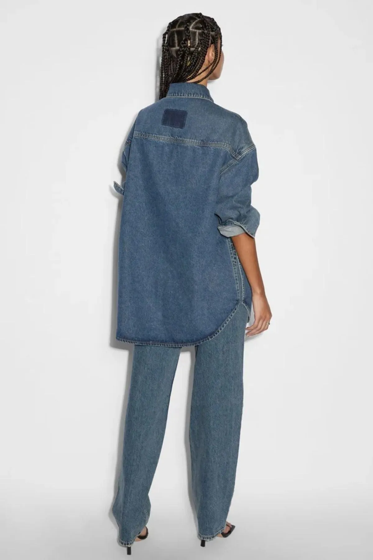 OVERSIZED LONG SLEEVE SHIRT SUBWAY DENIM