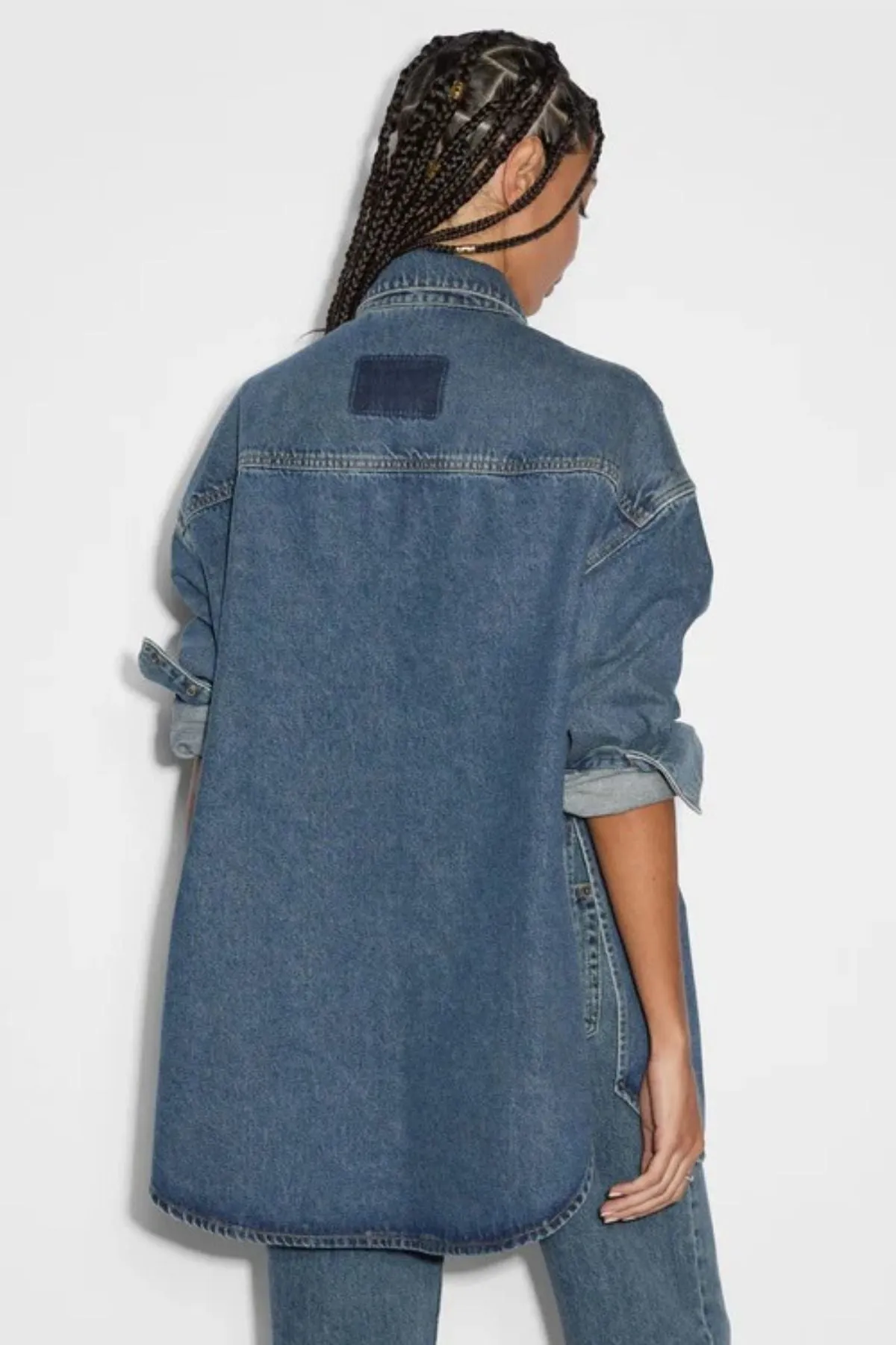 OVERSIZED LONG SLEEVE SHIRT SUBWAY DENIM