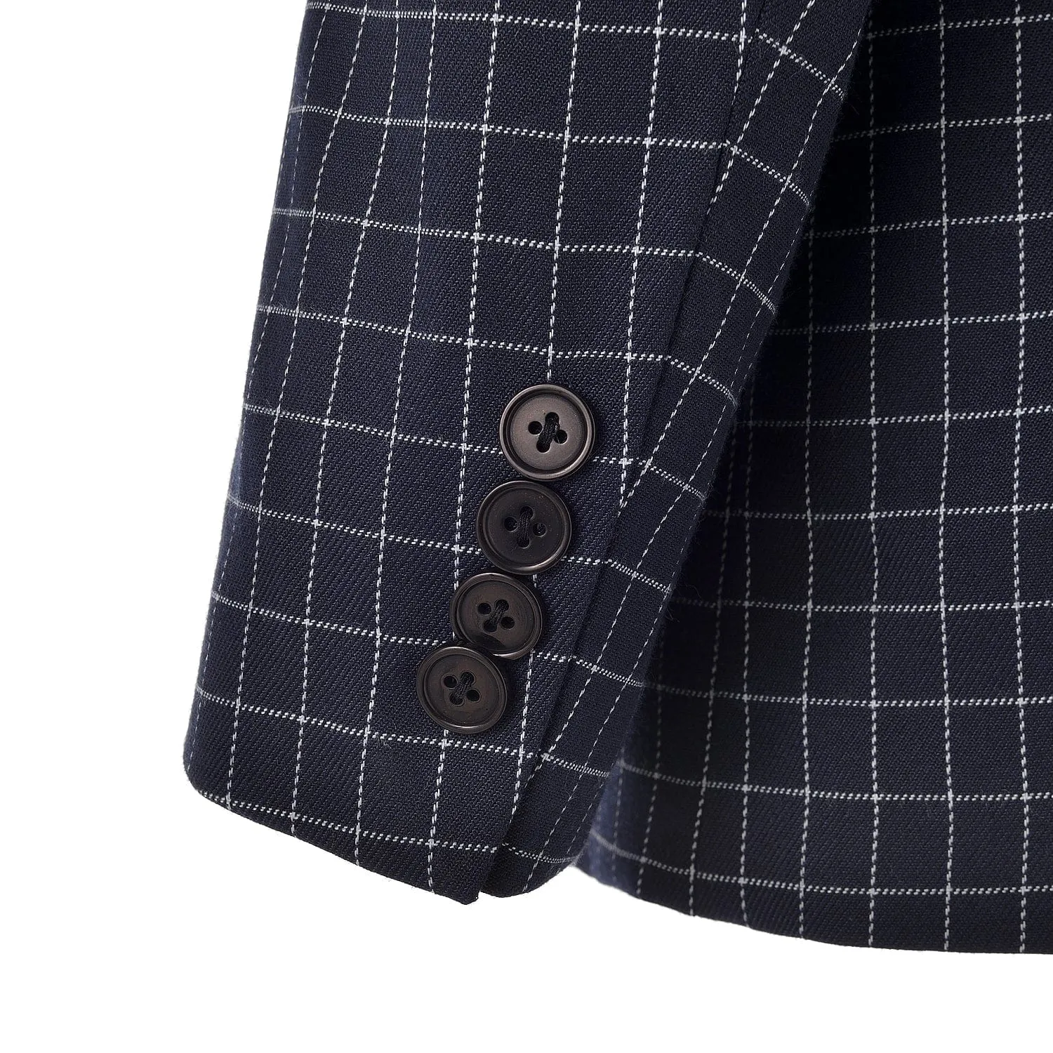 Plaid 3 Pieces Notch Lapel Mens Suit (Blazer vest Pants)