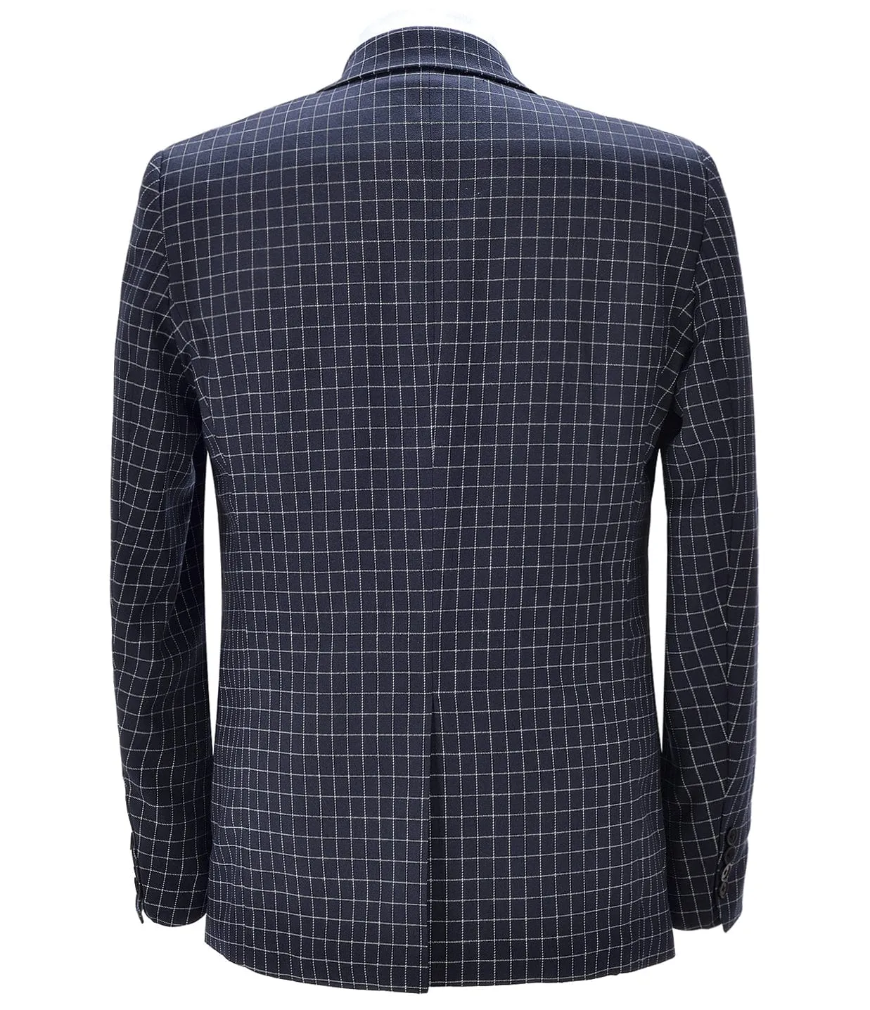 Plaid 3 Pieces Notch Lapel Mens Suit (Blazer vest Pants)