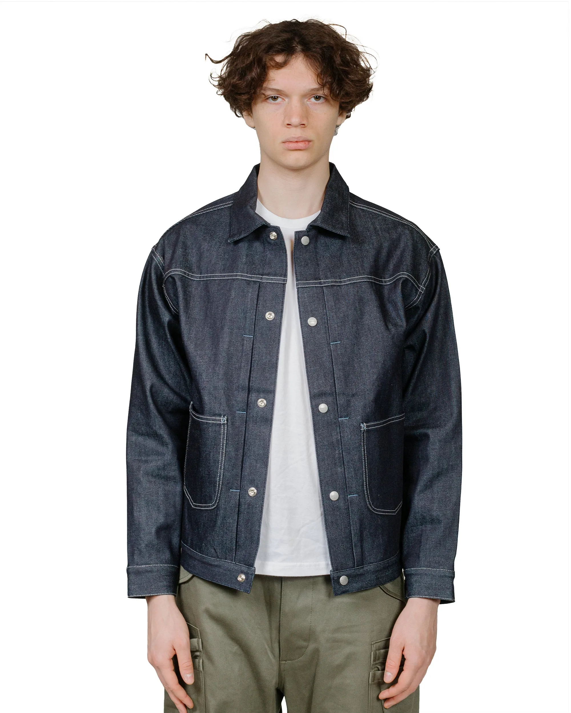 Sassafras Gardeners Jacket 13oz Slab Denim Indigo
