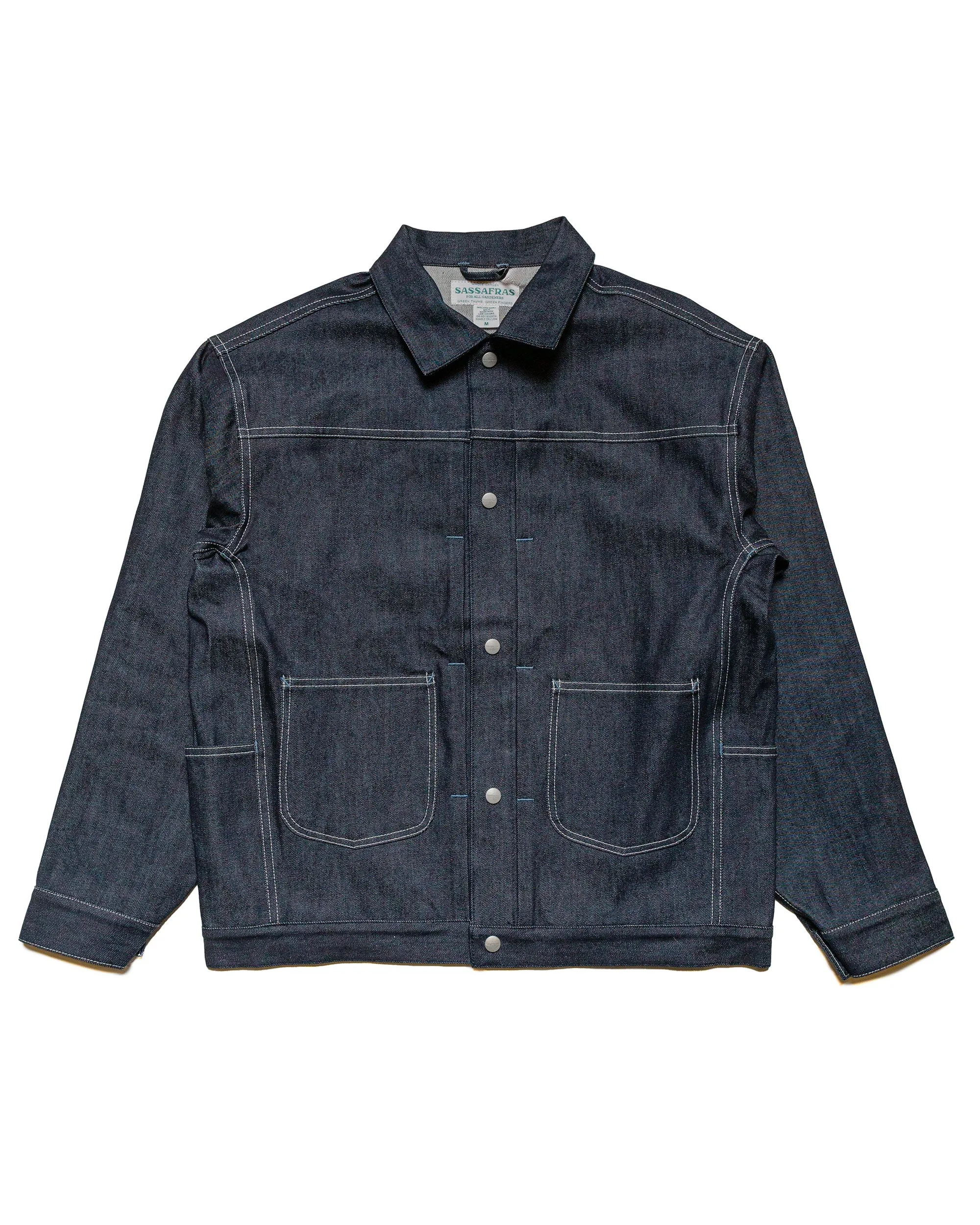 Sassafras Gardeners Jacket 13oz Slab Denim Indigo