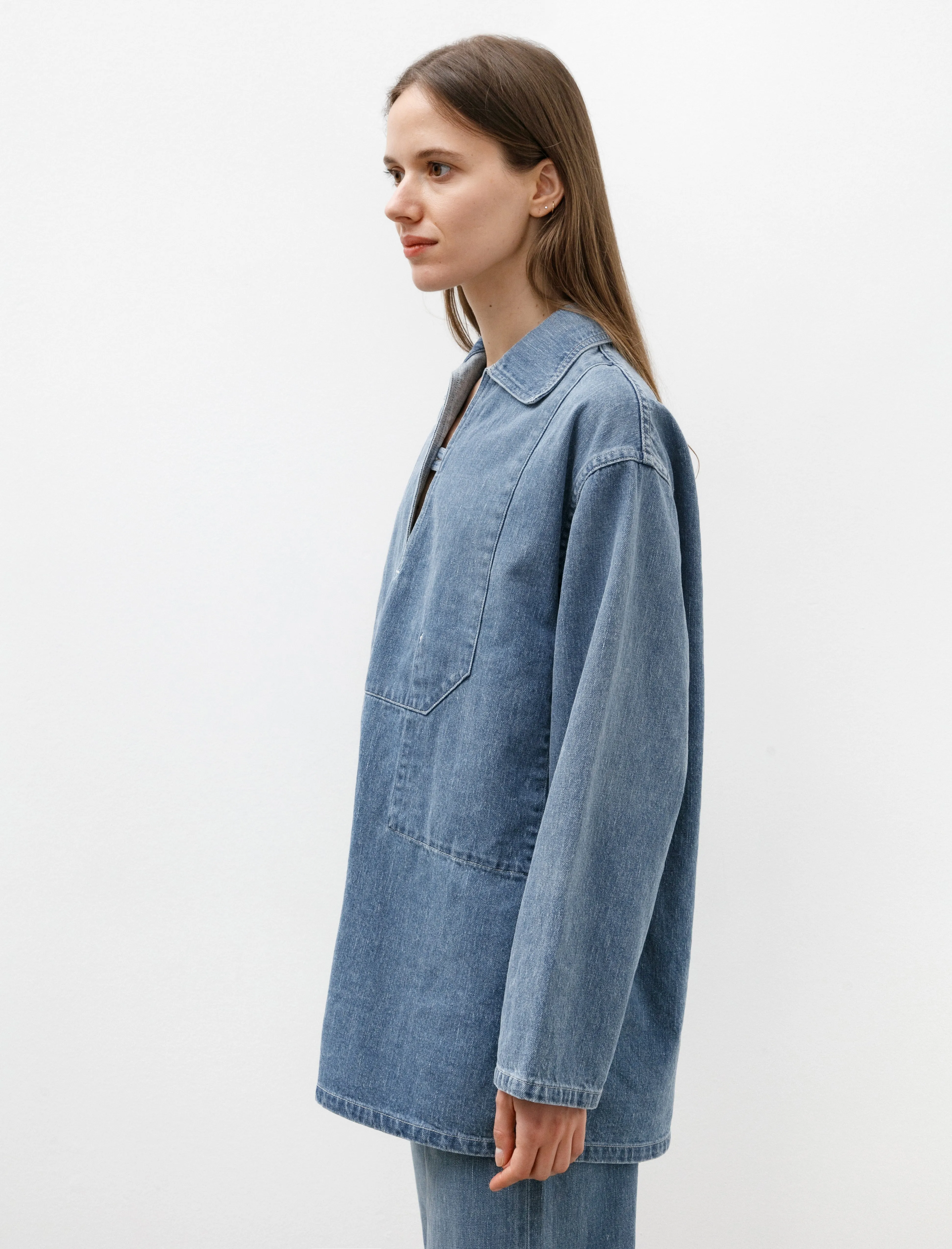 Selvedge Faded Light Denim Shirt