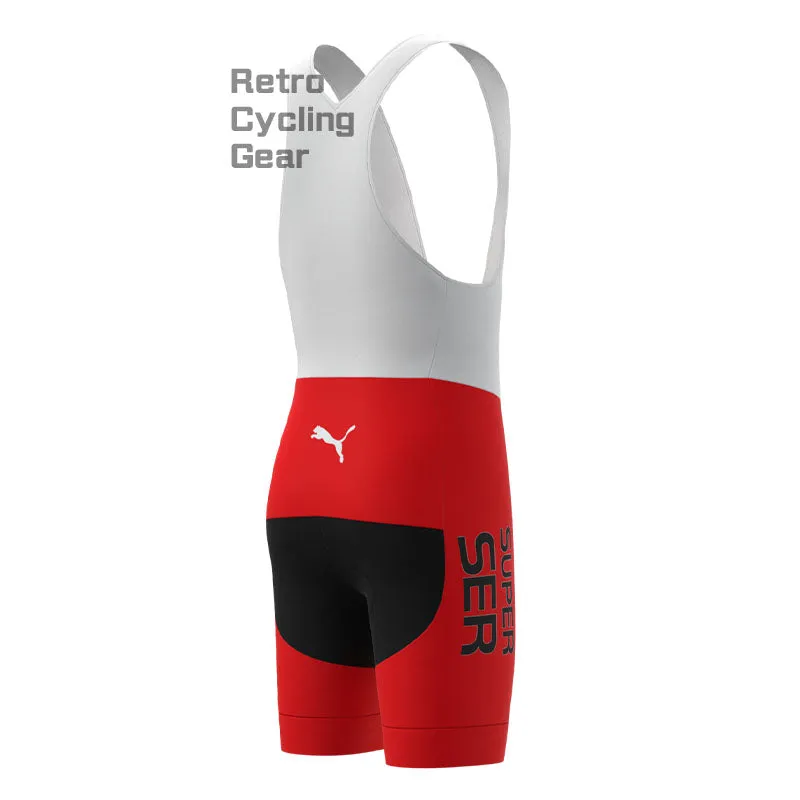 SER White-Red Retro Cycling Shorts