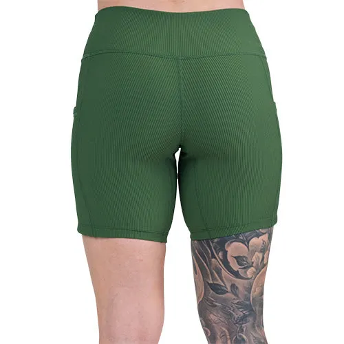 Shorts | Ribbed | Hunter Green