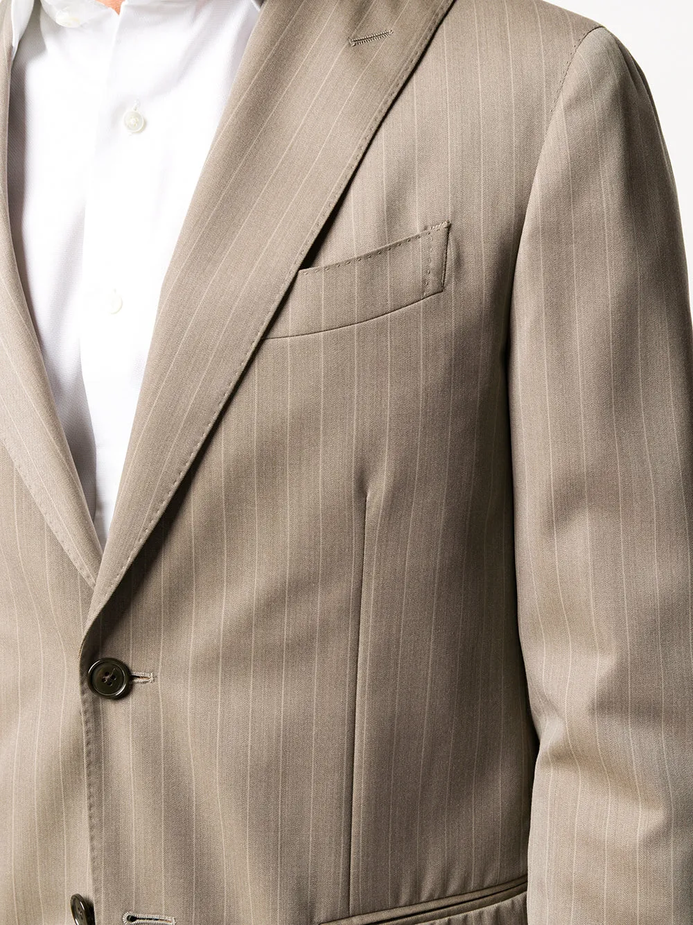 Solaro pin-striped wool and cotton suit