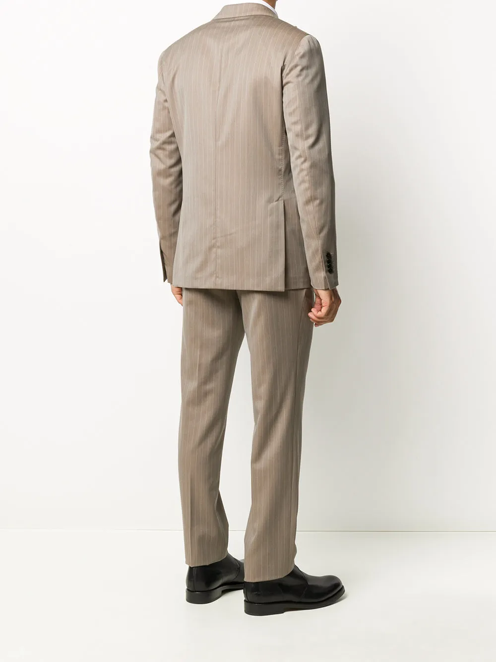 Solaro pin-striped wool and cotton suit