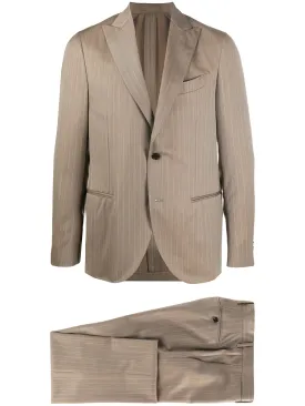 Solaro pin-striped wool and cotton suit