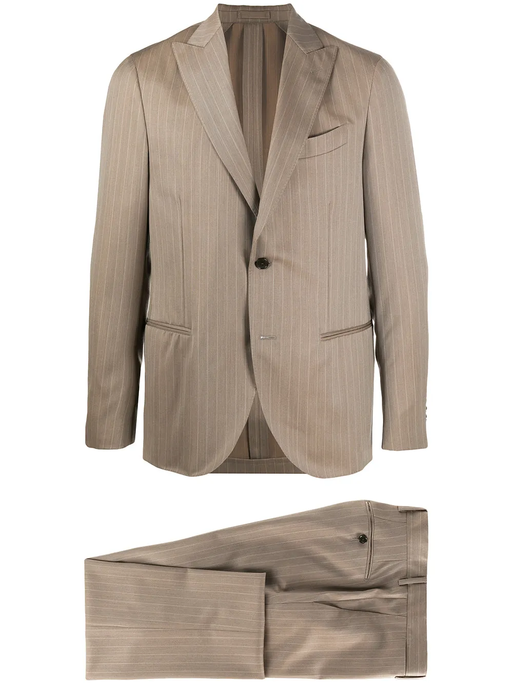 Solaro pin-striped wool and cotton suit