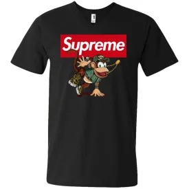 Supreme Monkey T-shirt Men V-Neck T-Shirt