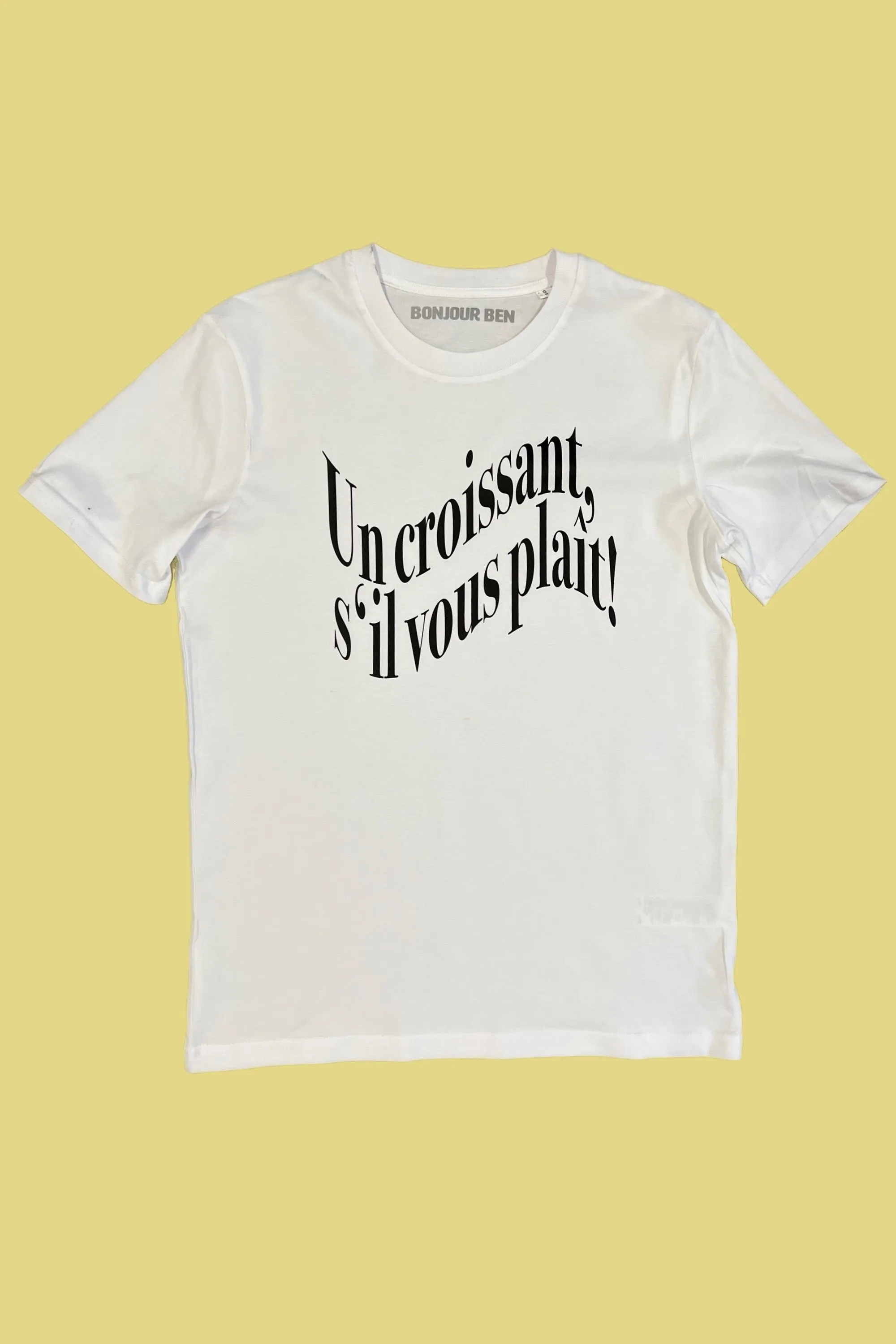 Un croissant s'il vous plait! T-Shirt - Weiß / schwarz